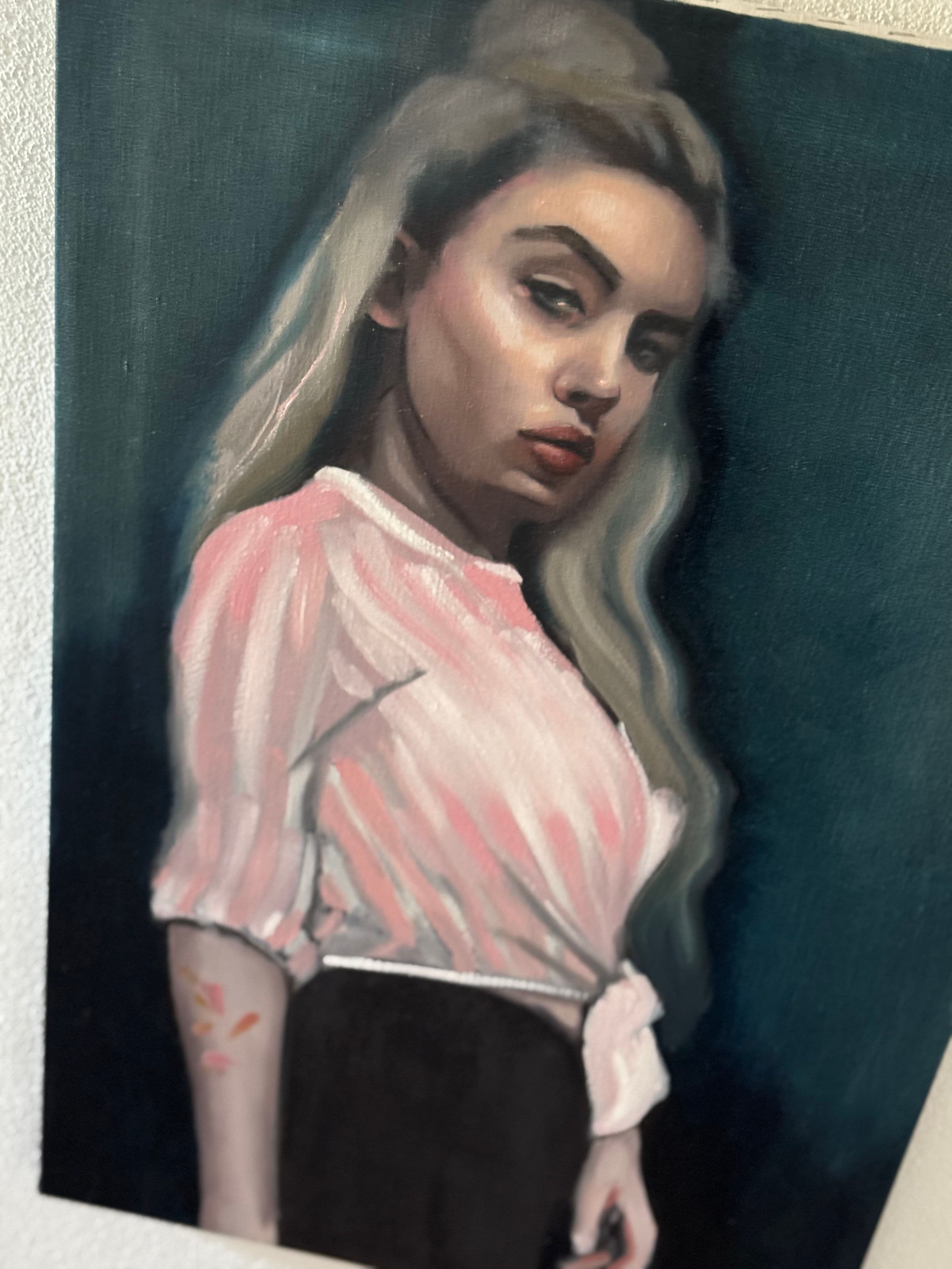 Självporträtt måleri olja